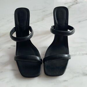 Schultz Black with PVC heels shoes. Size 9